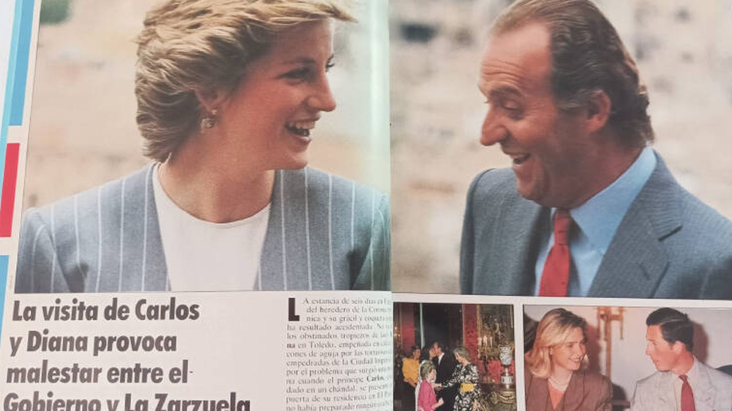 Una imagen de Diana y Juan Carlos en la revista 'Tiempo'.