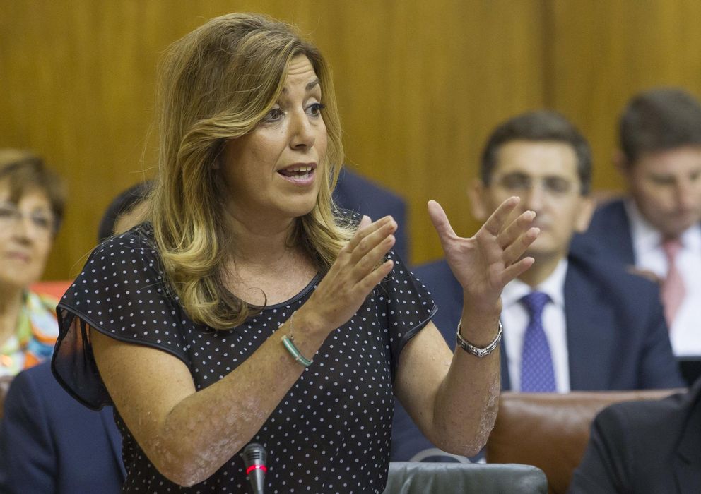 Foto: La presidenta andaluza, Susana Díaz, durante una sesión parlamentaria. (EFE)