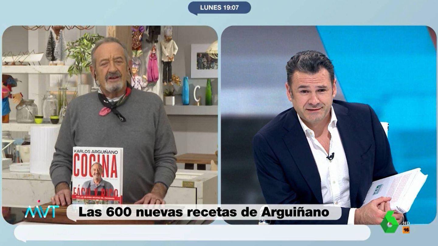 Arguiñano, en conexión con Iñaki López. (Atresmedia)