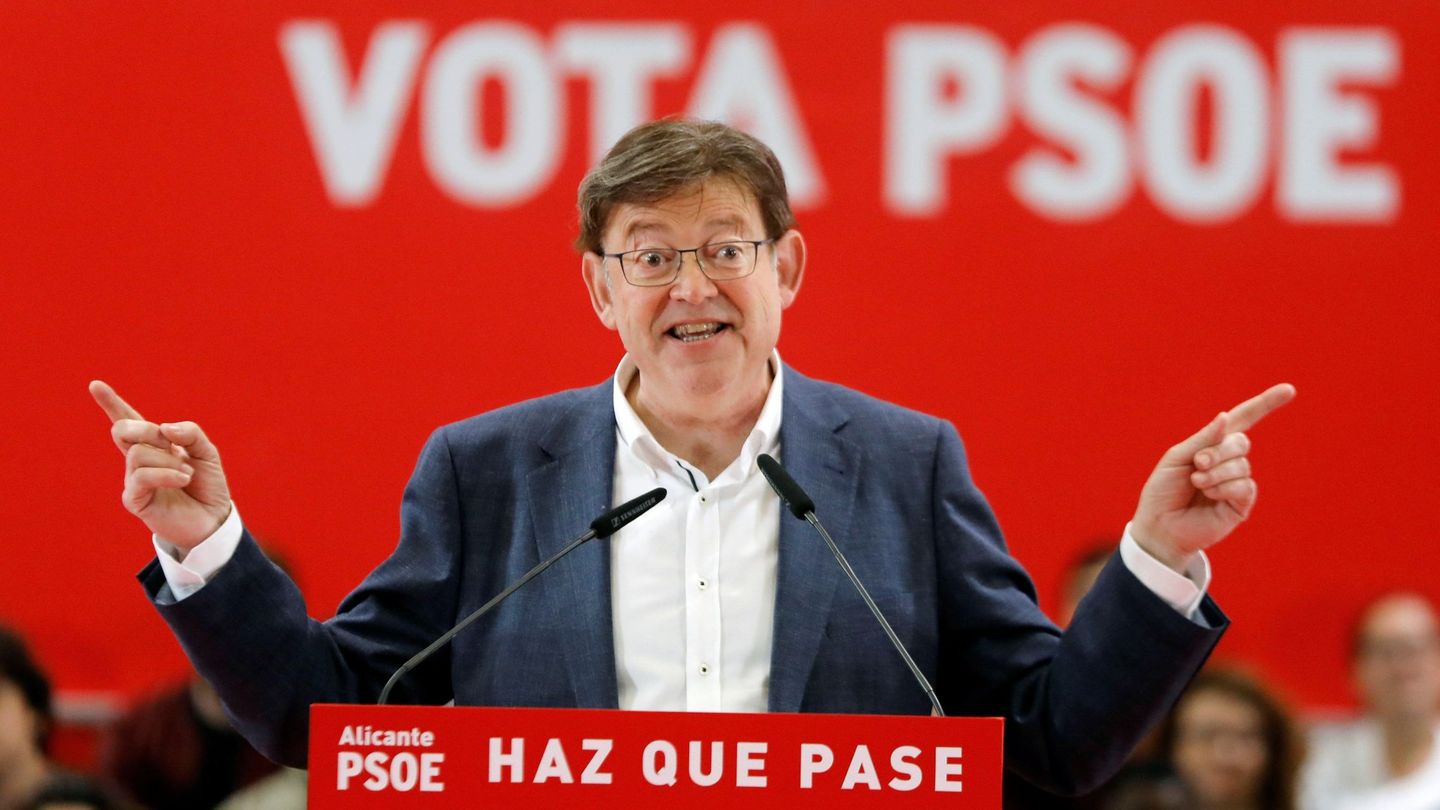 Ximo Puig, durante su intervención en un acto electoral celebrado en Alicante. (EFE)