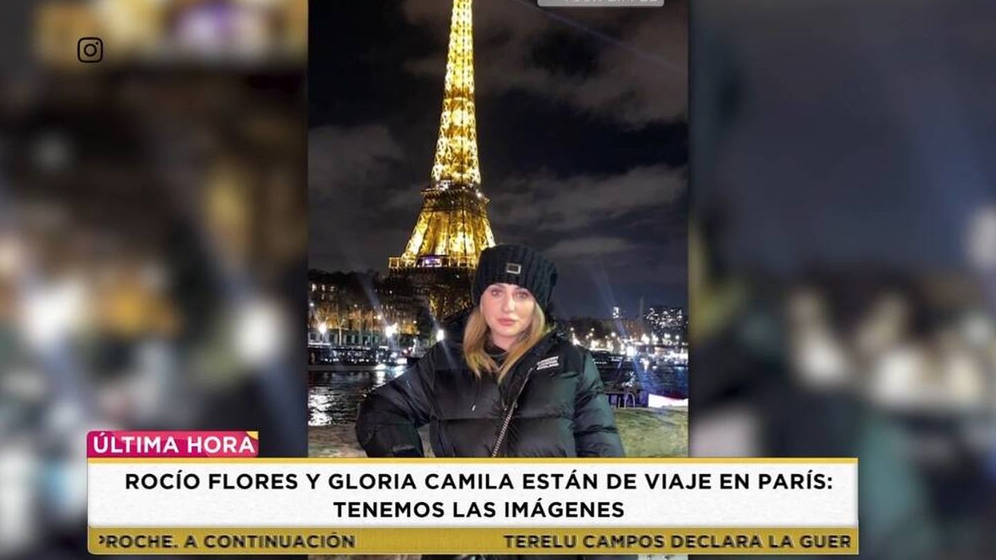 Rocío Flores, en París. (Telecinco).