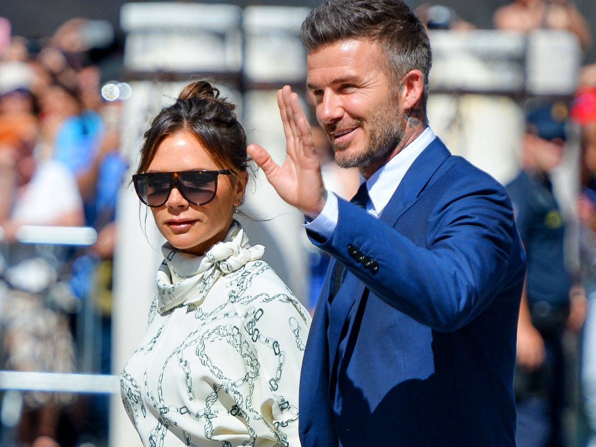 Foto:  David y Victoria Beckham, en la boda de Sergio Ramos. (Getty)