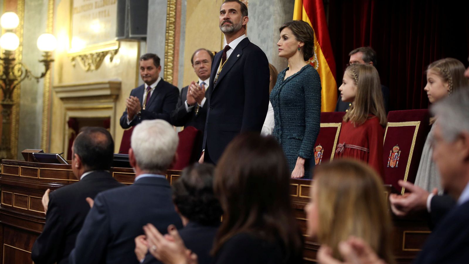 Foto: Los Reyes, en el Congreso, durante la apertura solemne de la XII Legislatura. (Reuters)