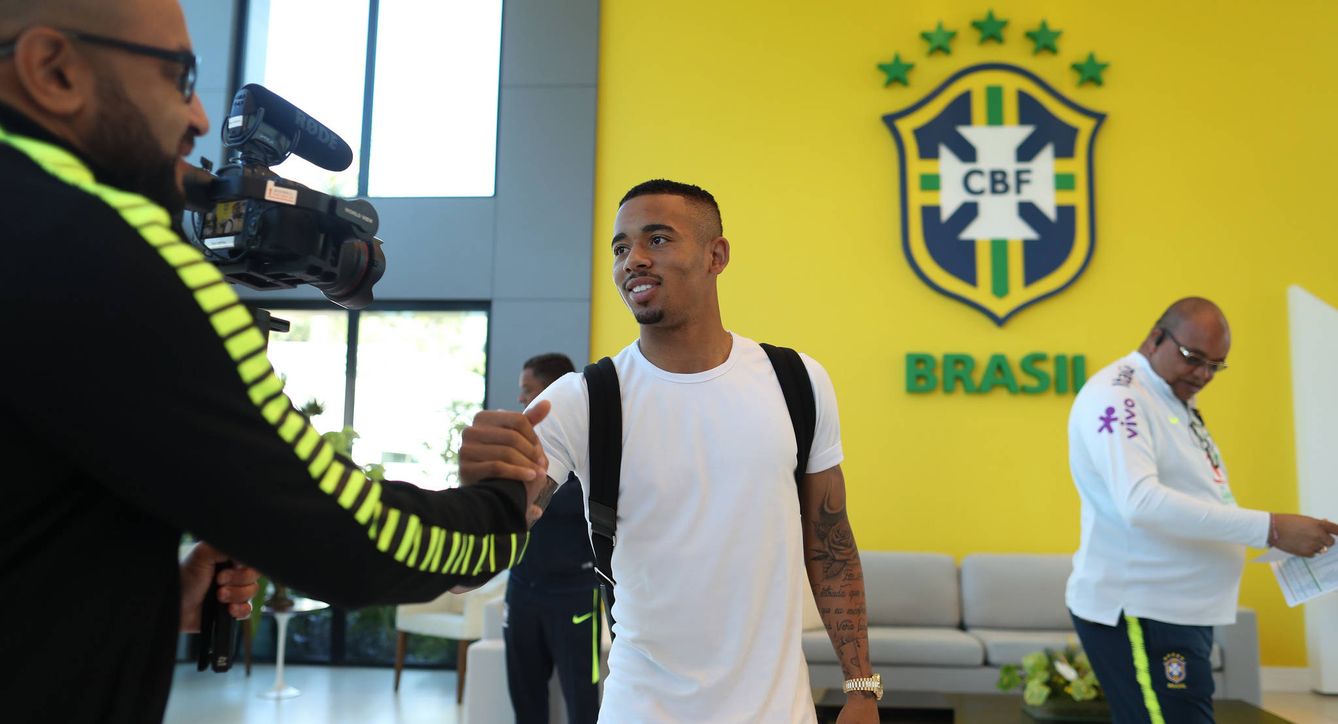 Gabriel Jesús, el delantero de Brasil. (Lucas Figueiredo / CBF)