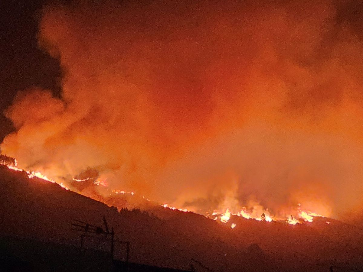 Foto: Incendio en la isla de Tenerife. (Reuters)