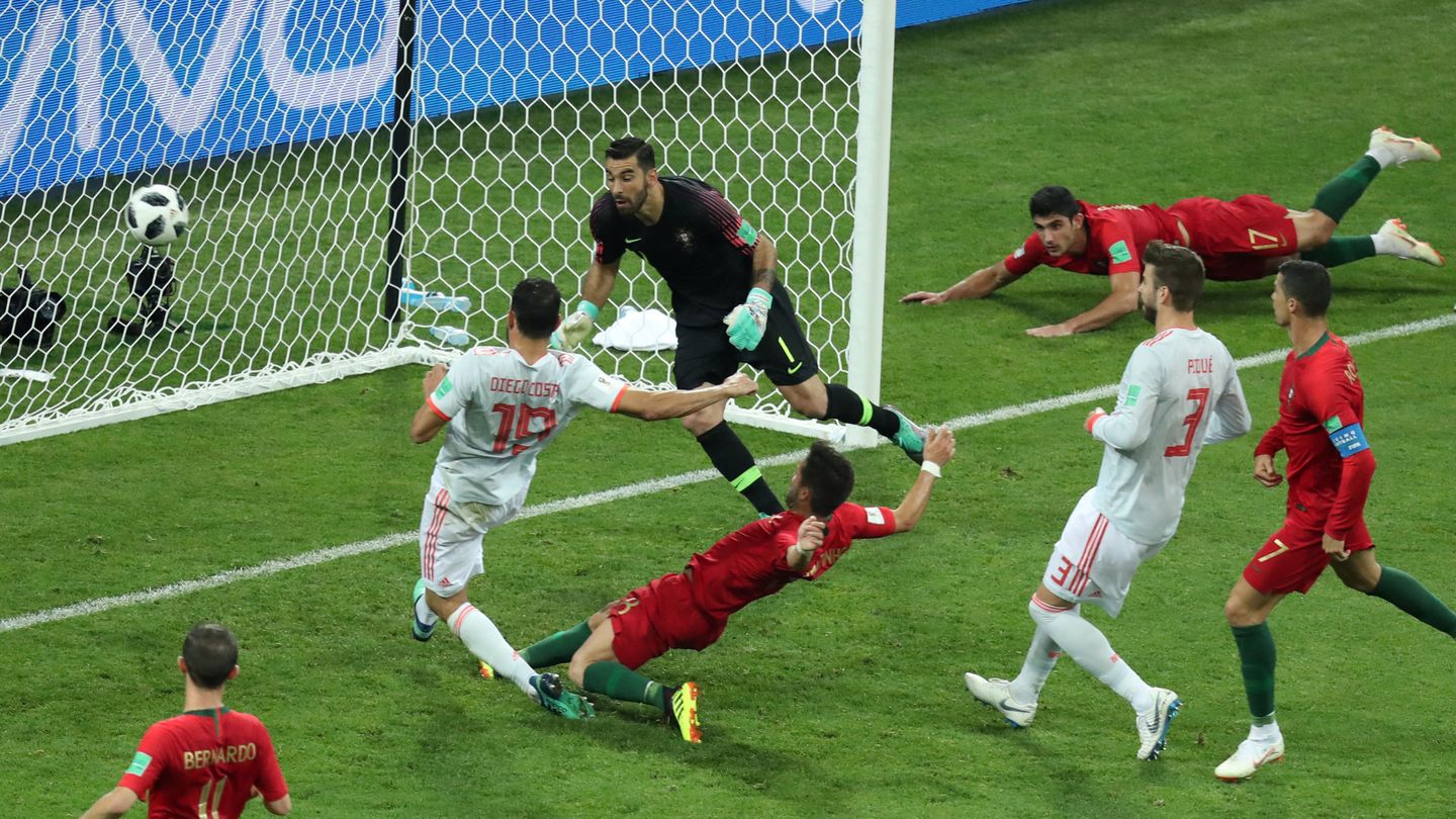 El segundo gol de Diego Costa en el Portugal-España. (Reuters)