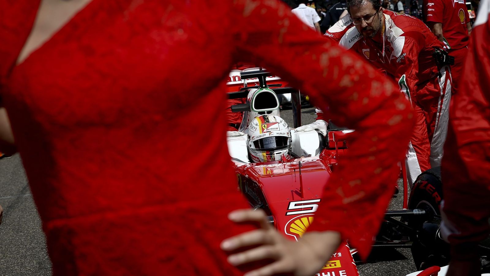 Foto: Sebastian Vettel en la parrilla de salida del pasado GP de China.