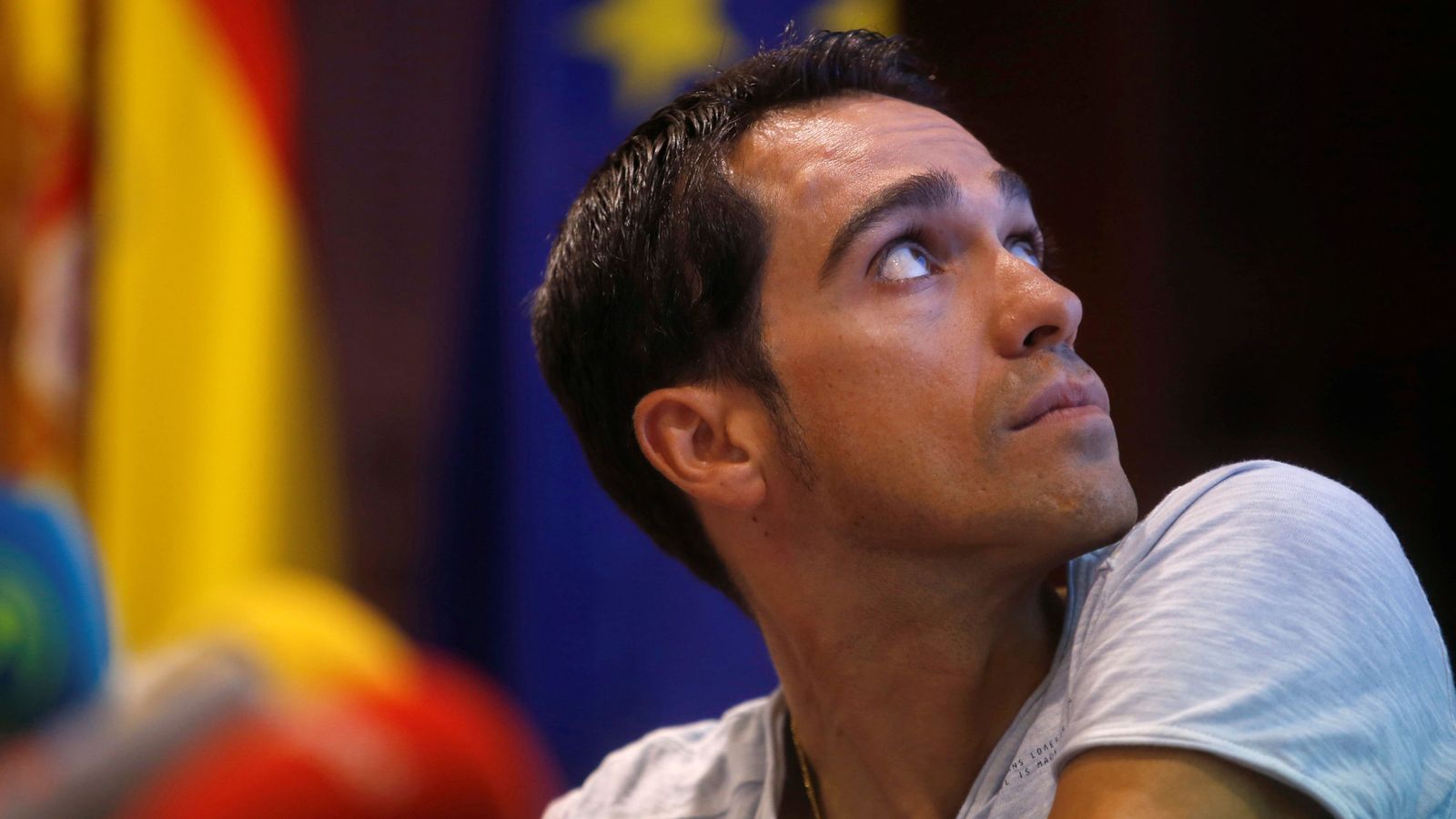 Foto: Contador, durante la rueda de prensa (Javier Barbancho/EFE).