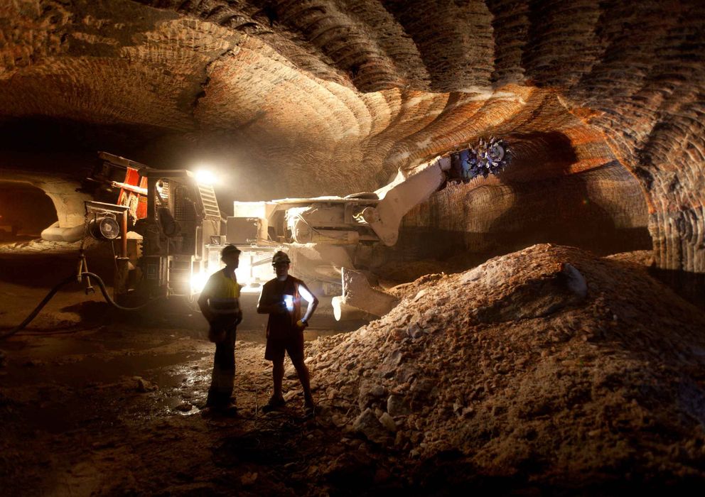 Foto: Interior de la mina de Cabanasses (Foto: Iberpotash)