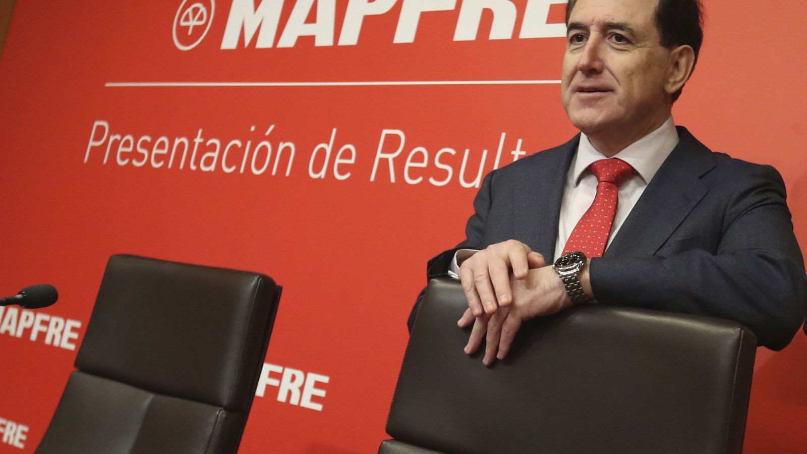 Foto: Antonio Huertas, presidente de Mapfre, ayer en la presentación de los resultados de 2016. (EFE)