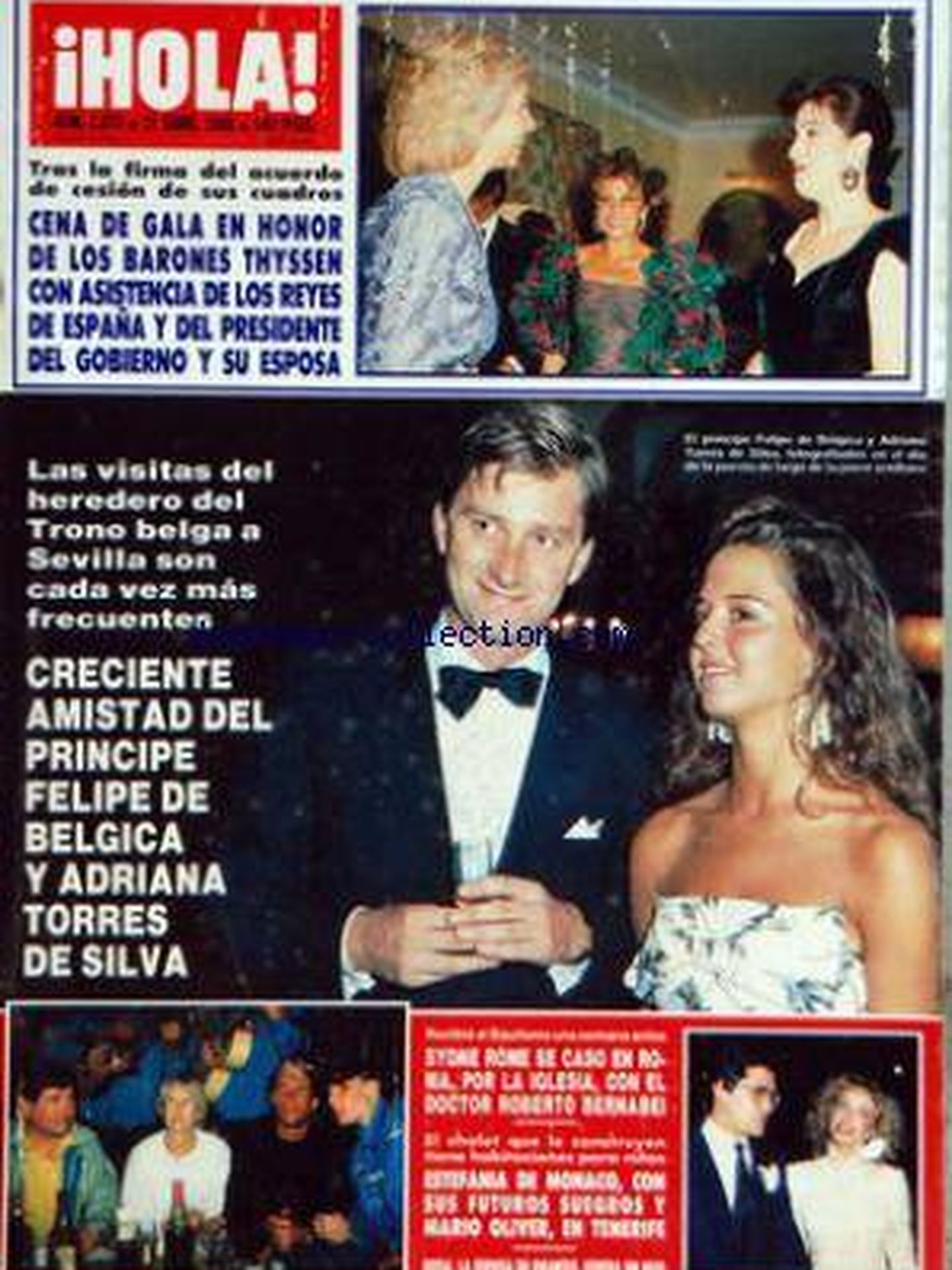  Una portada de '¡Hola!' con Adriana y el rey Felipe. (museedelapresse.com)