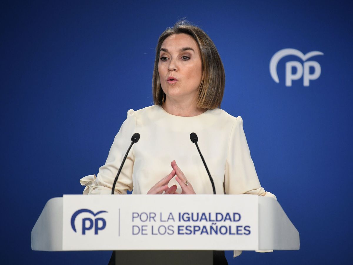 Foto: La secretaria general del PP, Cuca Gamarra. (Europa Press/Fernando Sánchez)