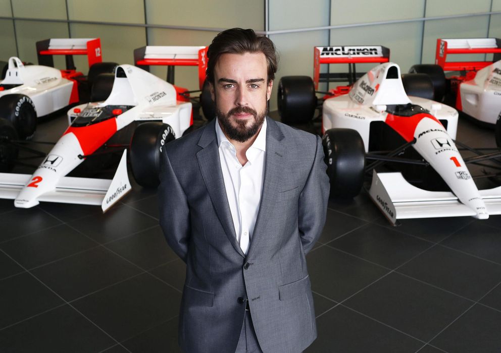 Foto: Fernando Alonso en su presentación como piloto de McLaren (Efe).