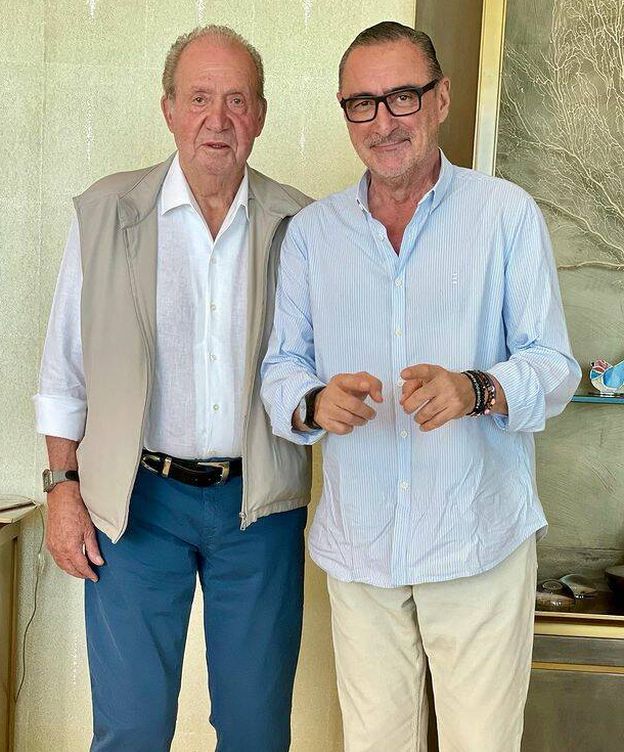 Foto: El rey Juan Carlos I y Carlos Herrera, en su último encuentro. (IG @carlosherrera2017)