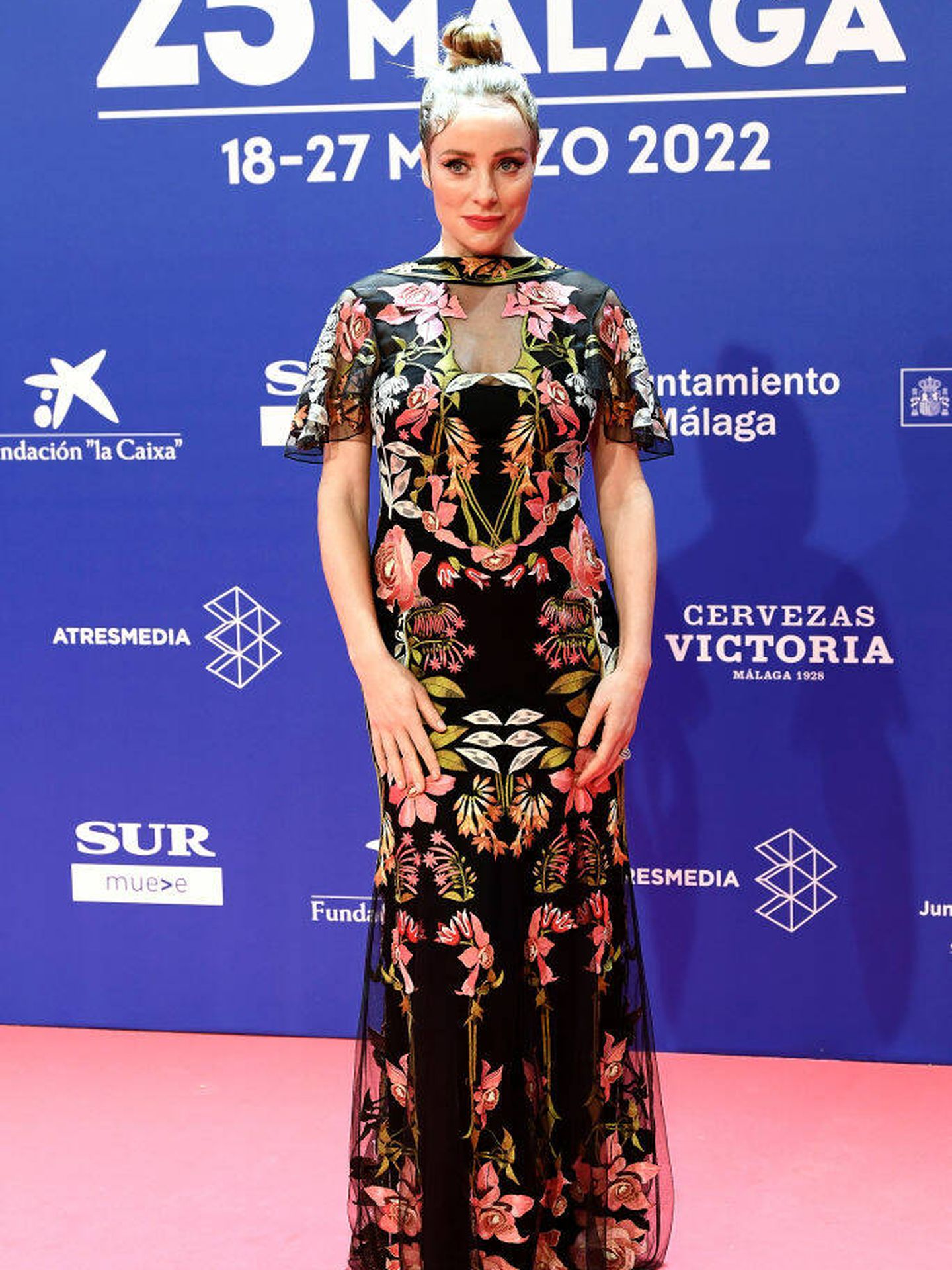 Ángela Cremonte en la alfombra roja del Festival de Málaga. (Getty Images)