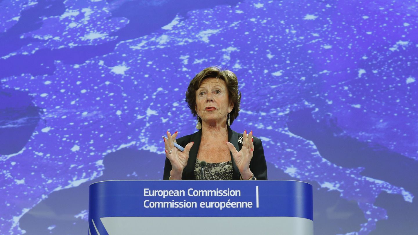 Kroes, vicepresidenta de la Comisión Europea y titular de la Agenda Digital