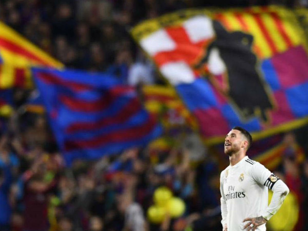 Foto: Sergio Ramos, durante un Barcelona-Real Madrid en el Camp Nou. (EFE)
