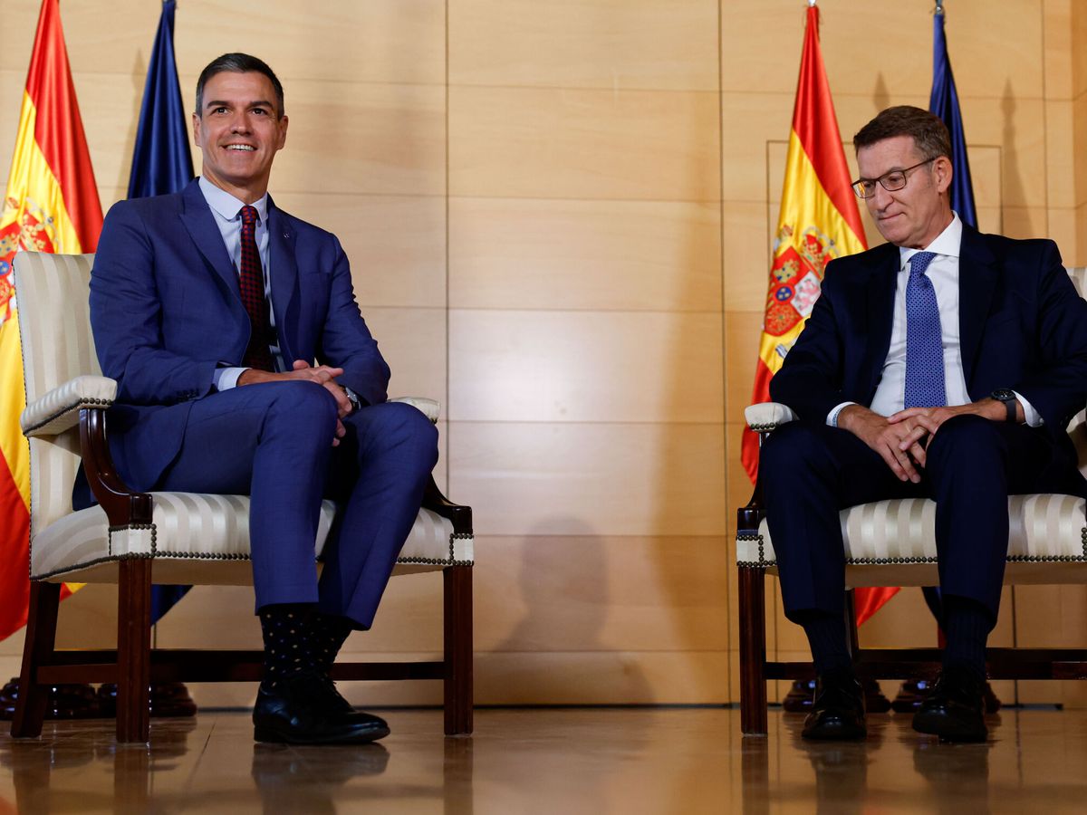 Foto: Sánchez y Feijóo en su reunión de esta semana. (EFE/Mariscal)