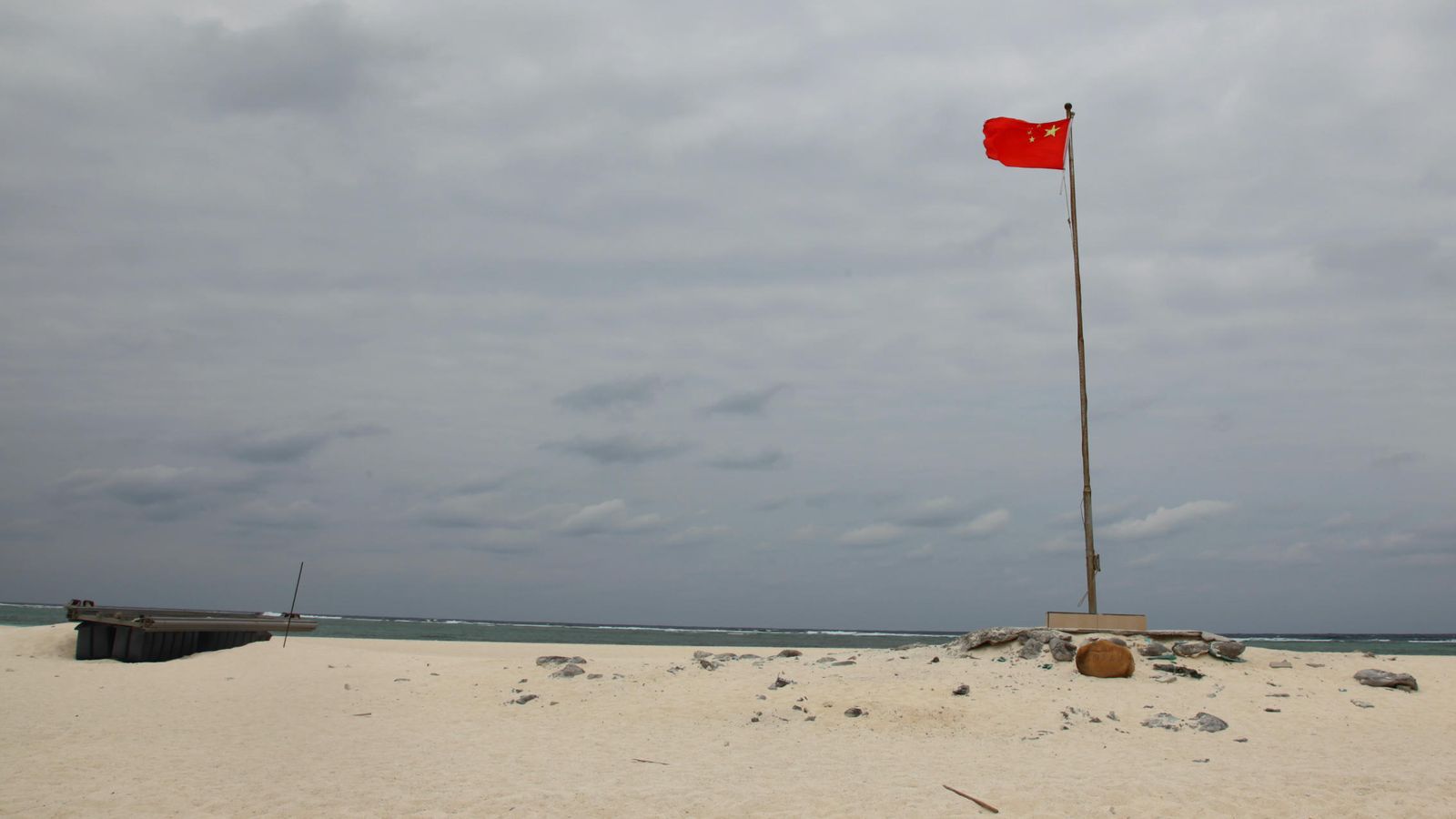 Foto: Bandera china en Quanfu Dao (Foto: J. Ibáñez)