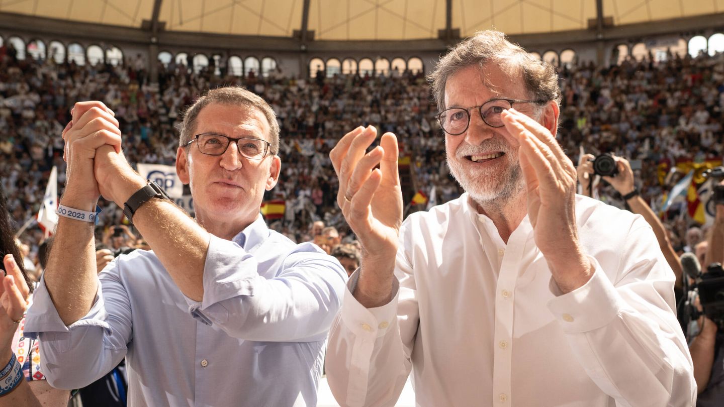Mariano Rajoy y Alberto Núñez Feijóo. (B. L.)