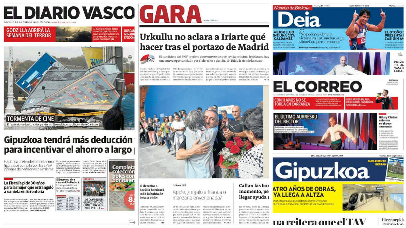 Foto: Revista de prensa de los diarios vascos
