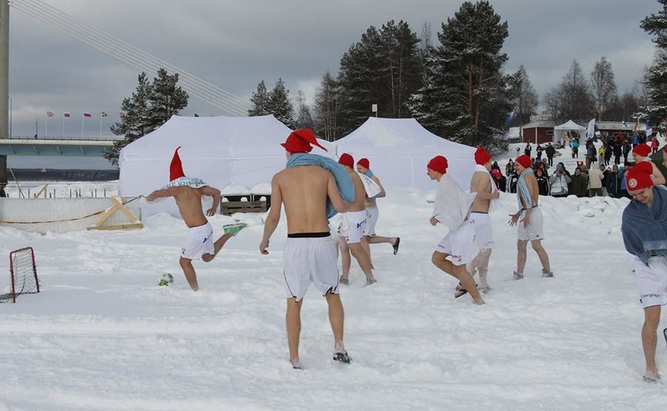 Un entrenamiento del equipo a 15 grados bajo cero (FOTO: David Ruiz)