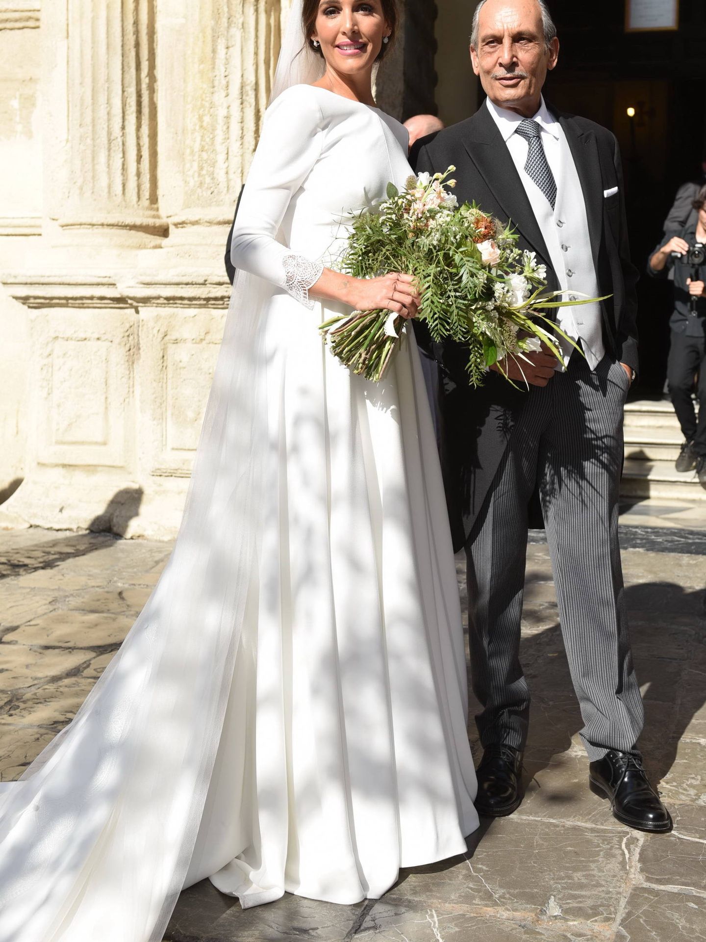 La novia, en la catedral de Sevilla. 