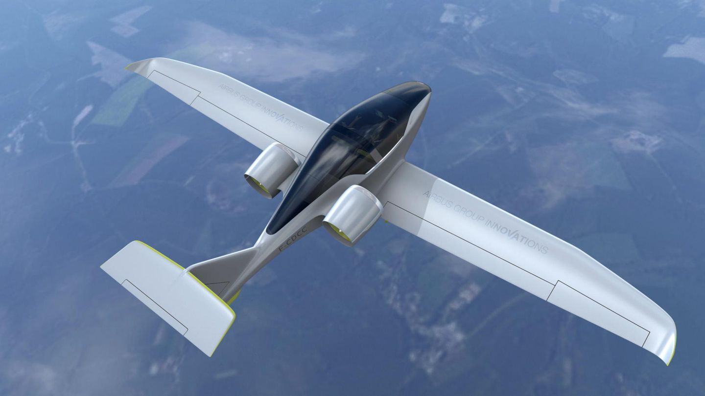 El jet eléctrico de Airbus en vuelo (EFE)