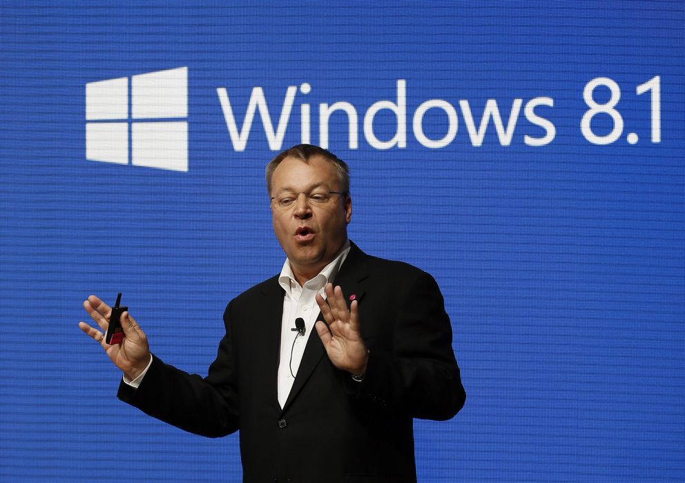 Foto: Stephen Elop, en una instantánea tomada ayer en el MWC (Reuters)