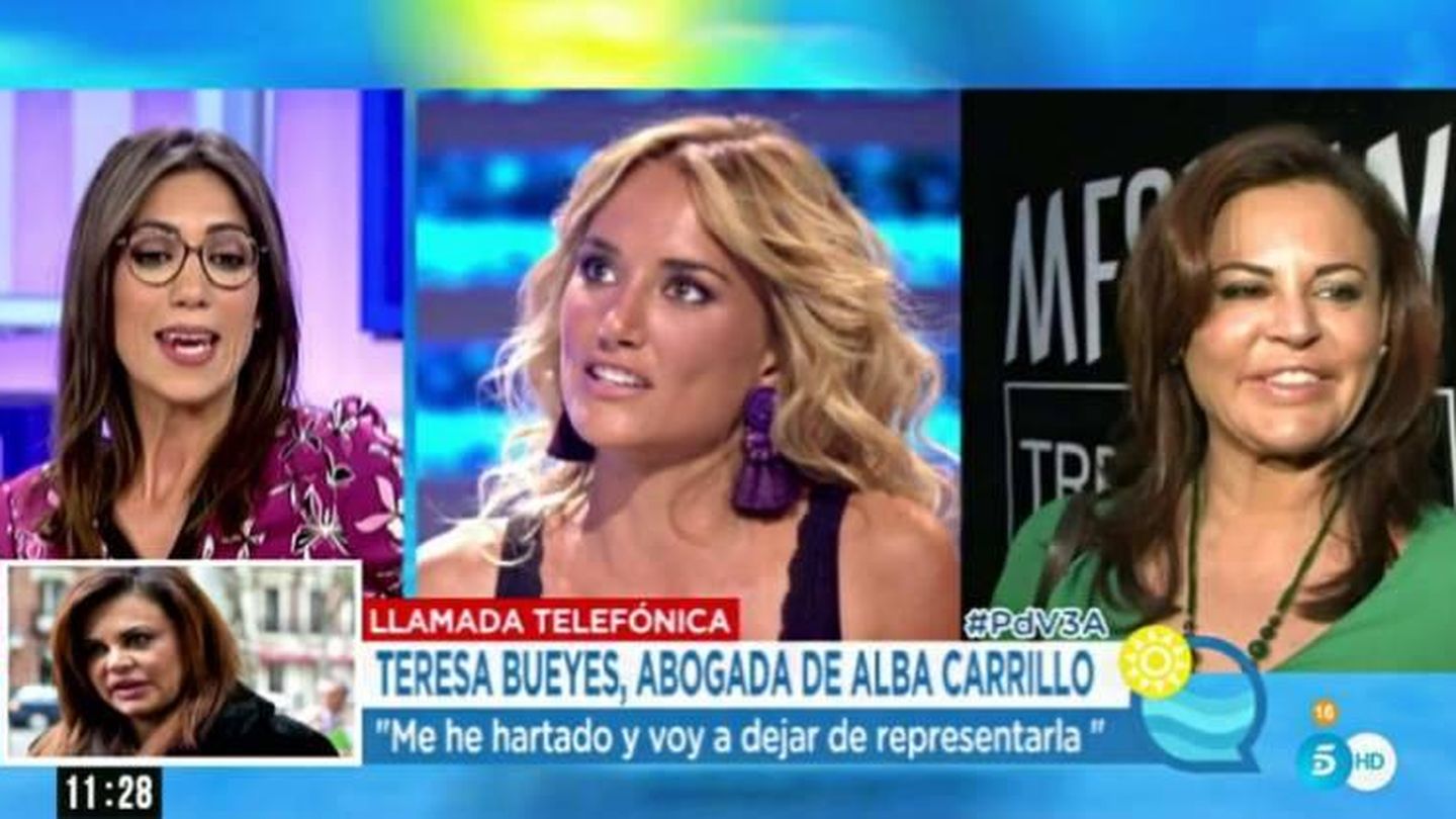 Teresa Bueyes renuncia a la defensa de Alba Carrillo.