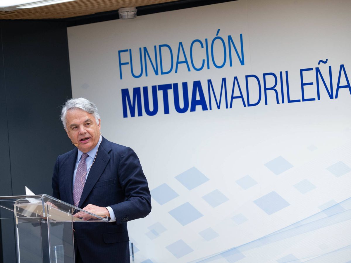 Foto: Ignacio Garralda, presidente de Mutua Madrileña, durante el acto de entregas a proyectos de acción social.