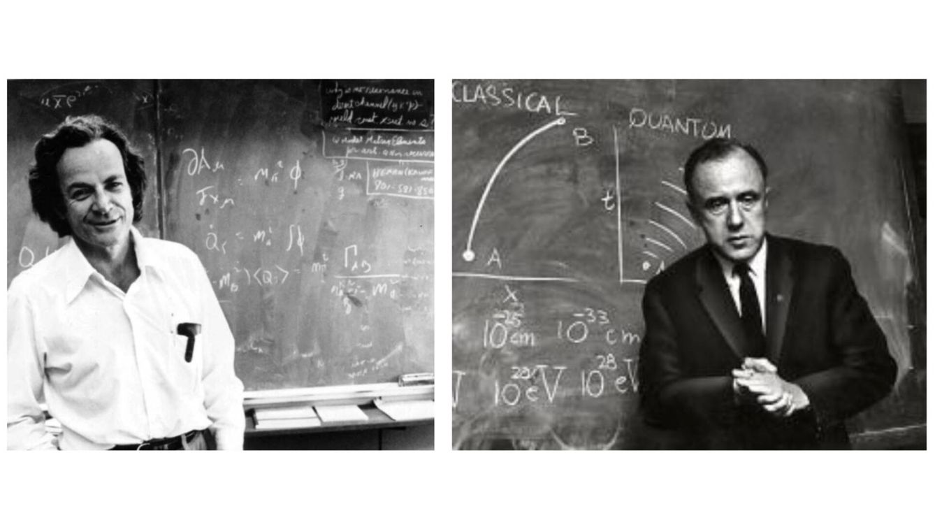 Richard Feynman (izquierda) y John Wheeler.