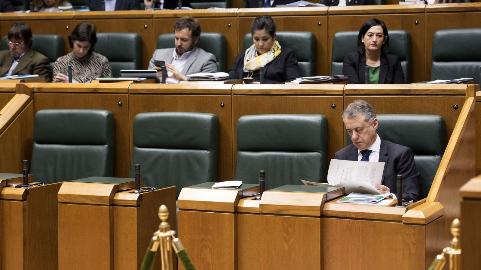Foto: Íñigo Urkulllu, en el Parlamento vasco. (EFE)