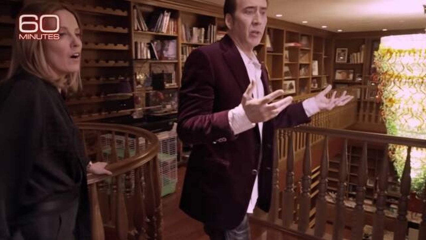 Interior de la mansión de Nicolas Cage en Las Vegas. (60 Minutes)