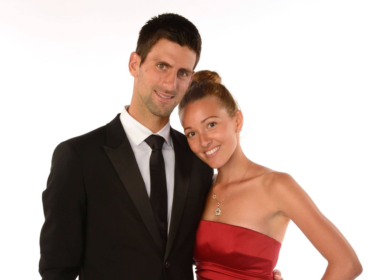 Foto: Novak y Jelena Djokovic, en una imagen de archivo. (Getty/Larry Busacca)
