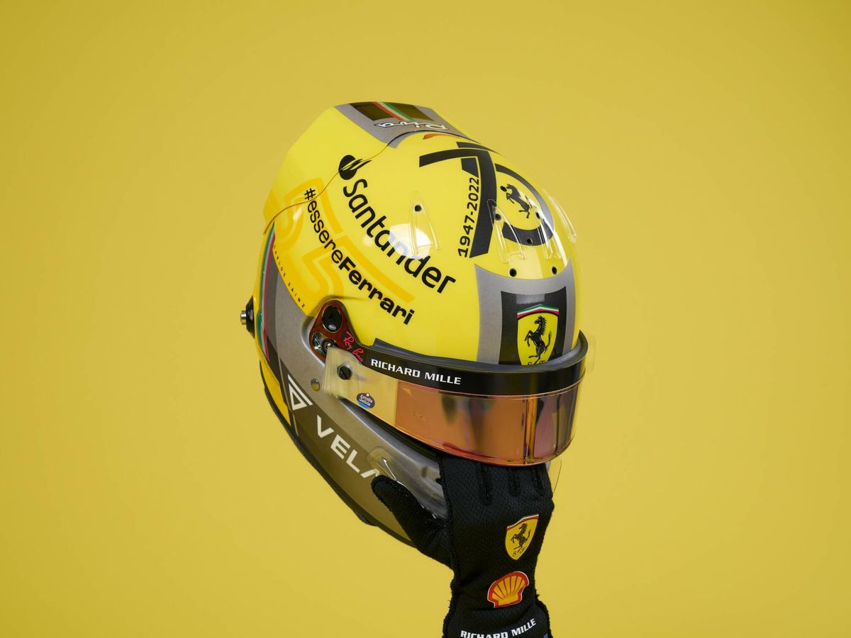 Foto: El último casco de Sainz en el pasado GP de Italia, diseñado por Dave Designs (Scuderia Ferrari)