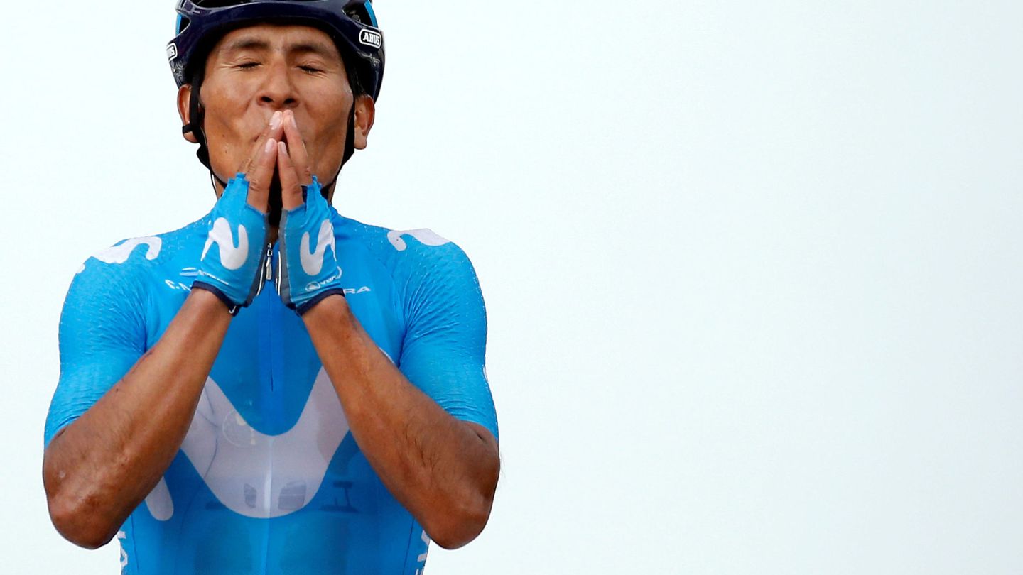 Nairo Quintana logró en el Col du Portet la única victoria el Movistar. (Reuters)