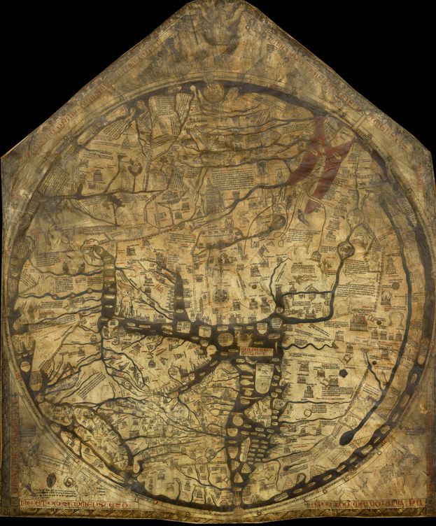 Foto: El Mappa Mundi, que data de 1300.