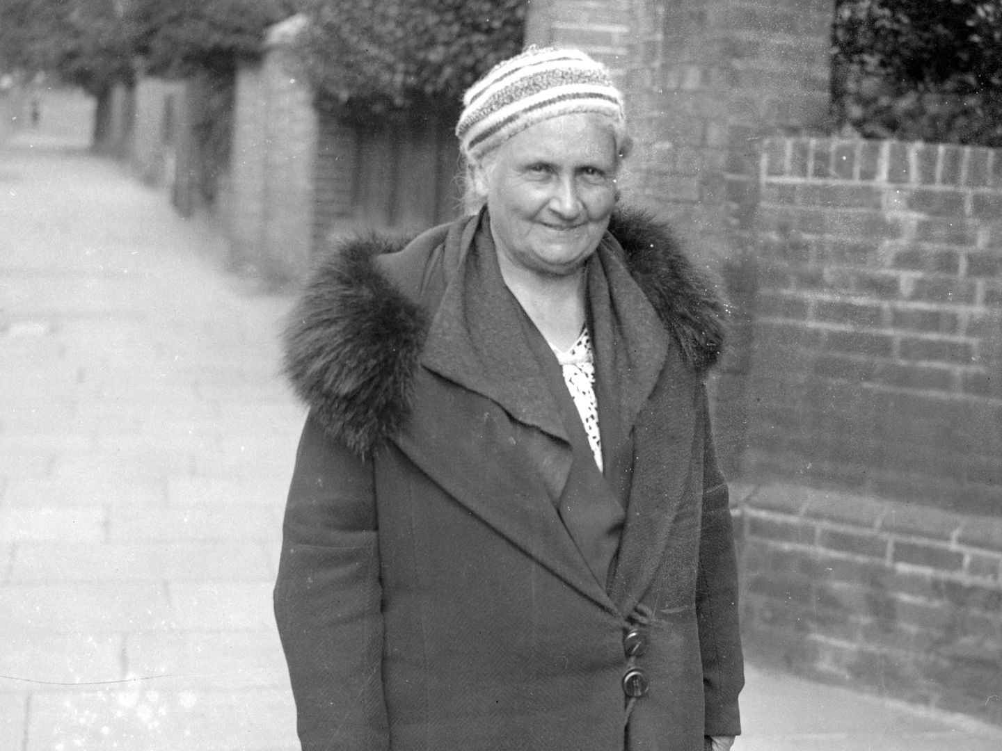 Maria Montessori, fotografiada en Londres durante el verano de 1935. (Cordon Press)