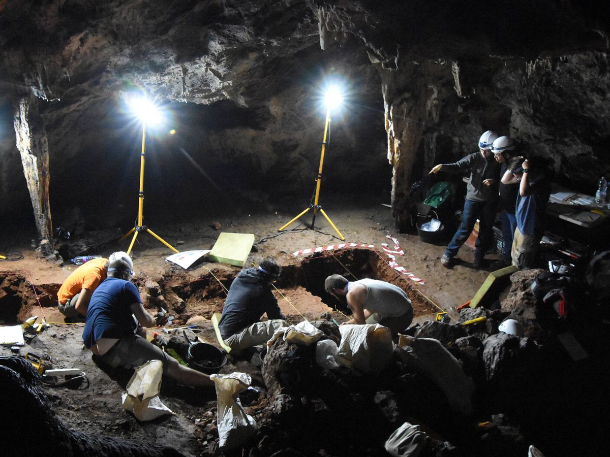 Foto: Excavaciones arqueológicas en la Cueva de Ardales. (Cedida)