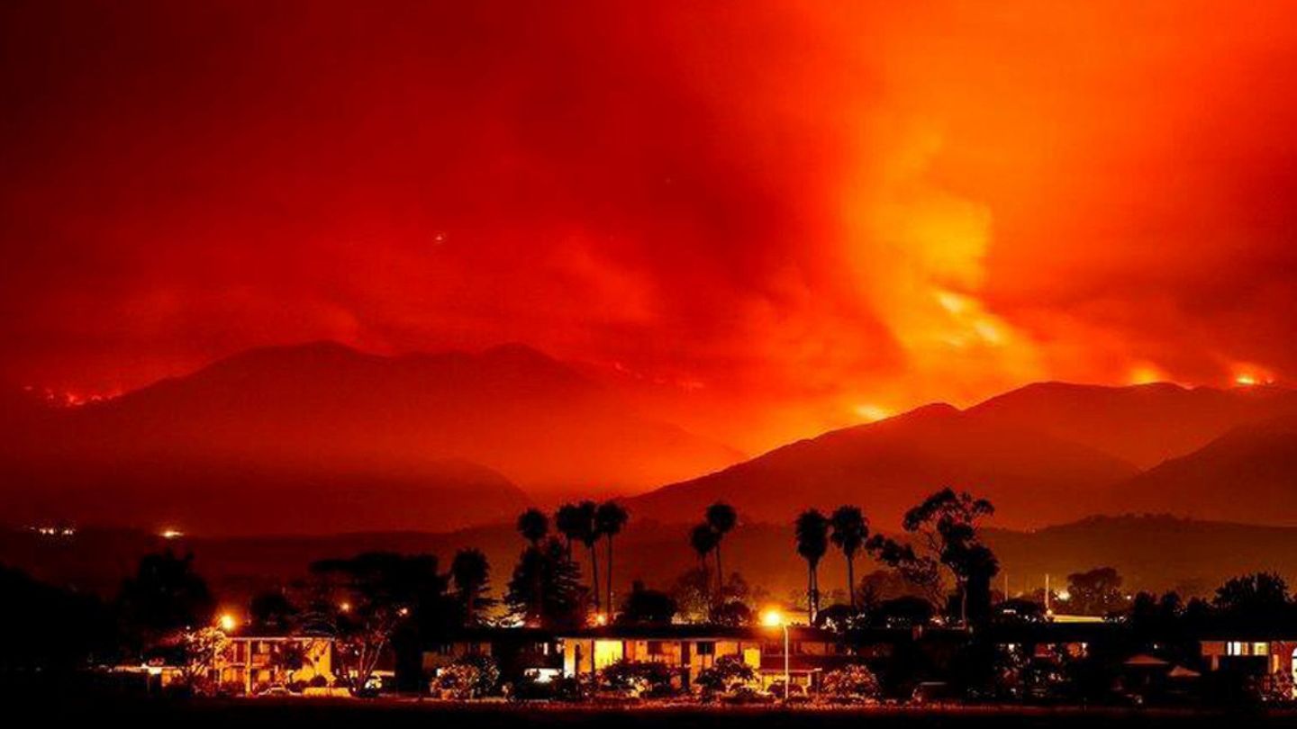 Incendio en Santa Ynez, California, el 8 de julio de 2017. (Reuters)