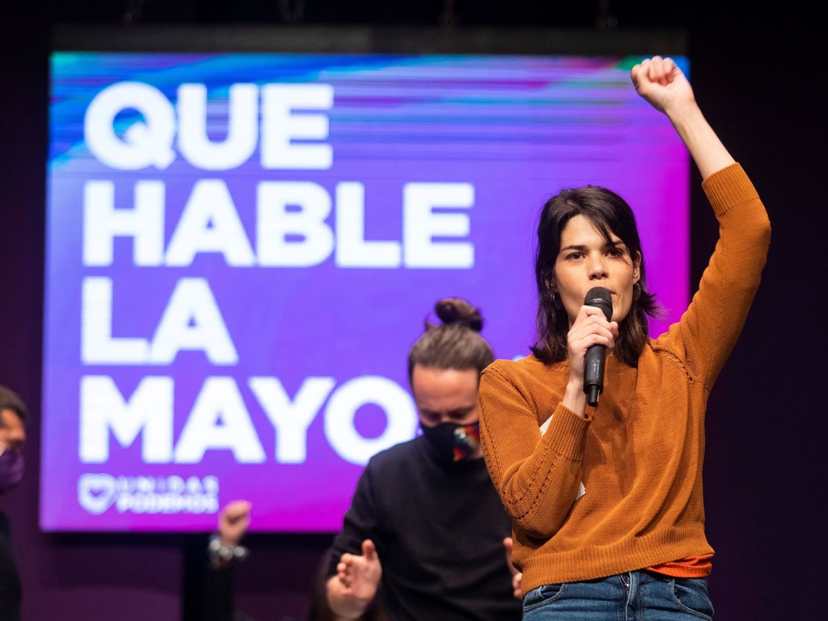 Foto: Isa Serra, en un acto de campaña de Podemos en abril. (EFE)