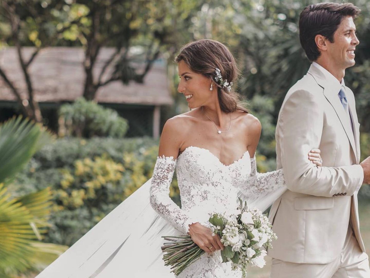 Ana Boyer y Fernando Verdasco, el día de su boda. (Instagram/@serafin_castillo)