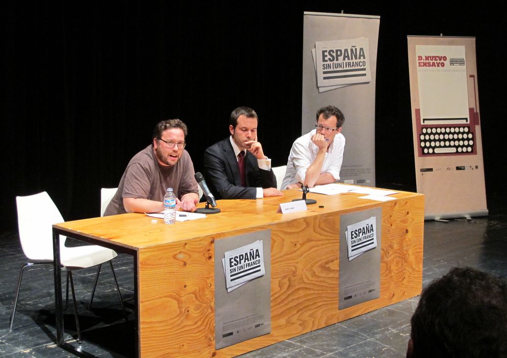 Foto: Isidro López (Observatorio Metropolitano), Juan Ramón Rallo y Javier Fuentes Feo (Director del Cendeac) durante el debate.