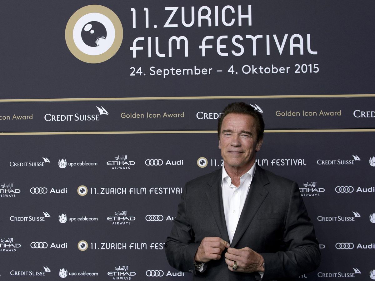 Foto: Arnold Schwarzenegger en el festival de cine de Suiza (Efe /Anthony Anex) 