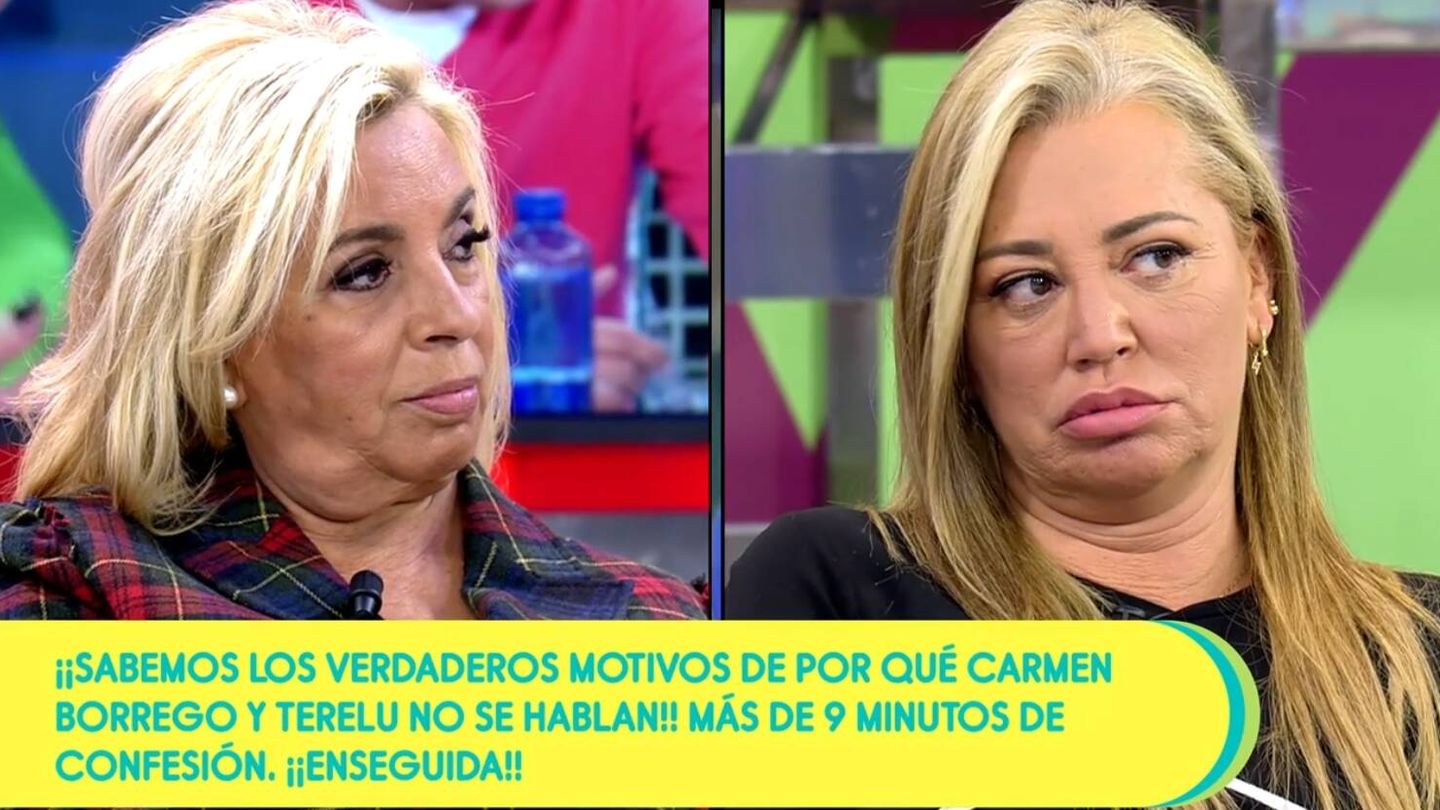 Carmen Borrego y Belén Esteban en 'Sálvame'. (Mediaset España)