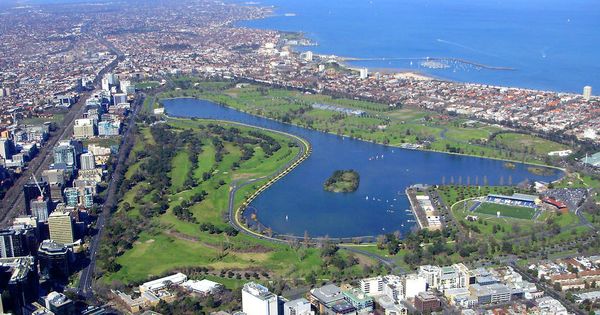 Foto: Vista aérea del circuito de Fórmula 1 Albert Park, en Melbourne (GP de Australia ) | Tim Serong-CC