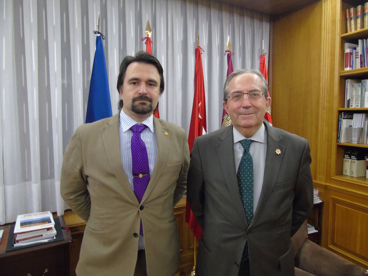 César Franco y Francisco Cal, decano y vicedecano del Colegio de Ingenieros Industriales de Madrid.