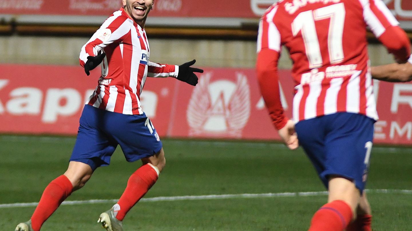 Ángel Correa marcó el gol del Atlético de Madrid. (EFE)