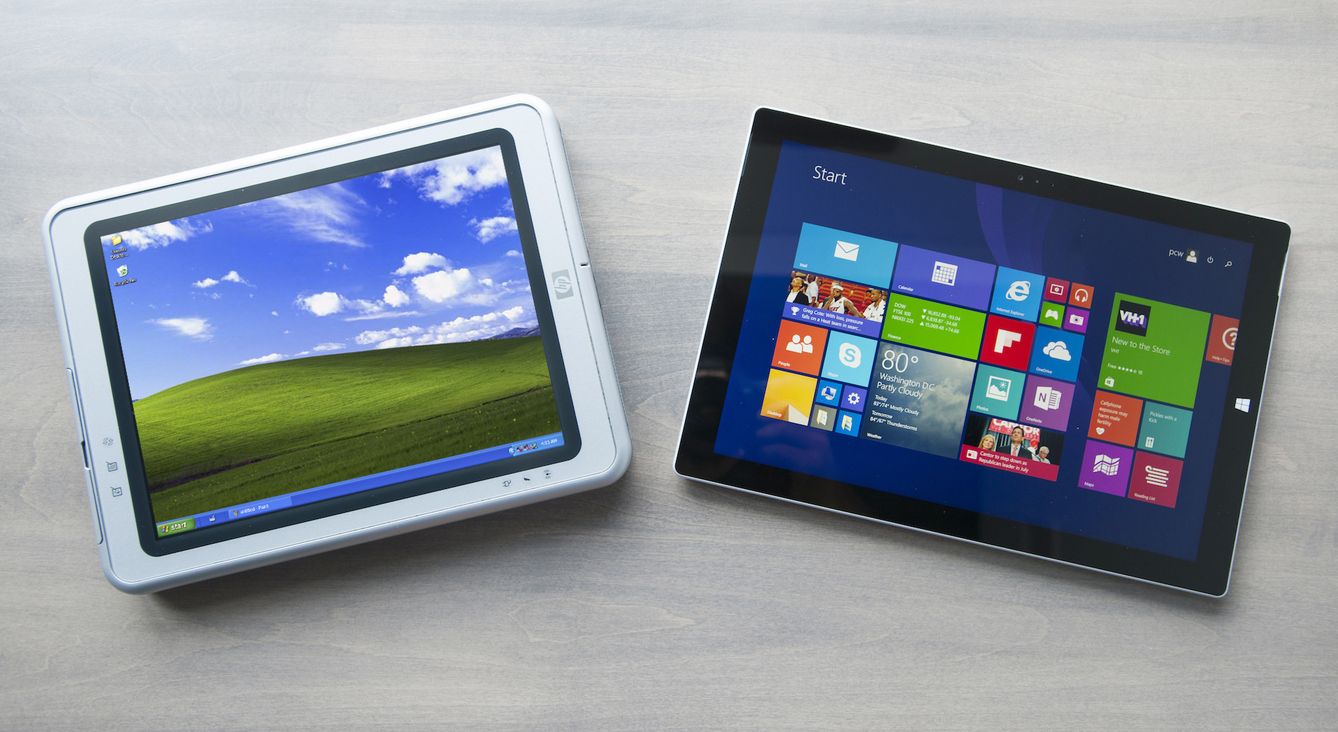 Windows XP tablet PC edition vs. Windows 8 en una Surface